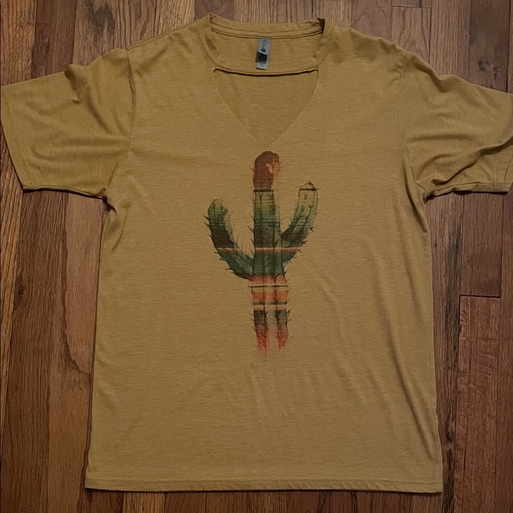 Yellow Cactus Graphic T-Shirt